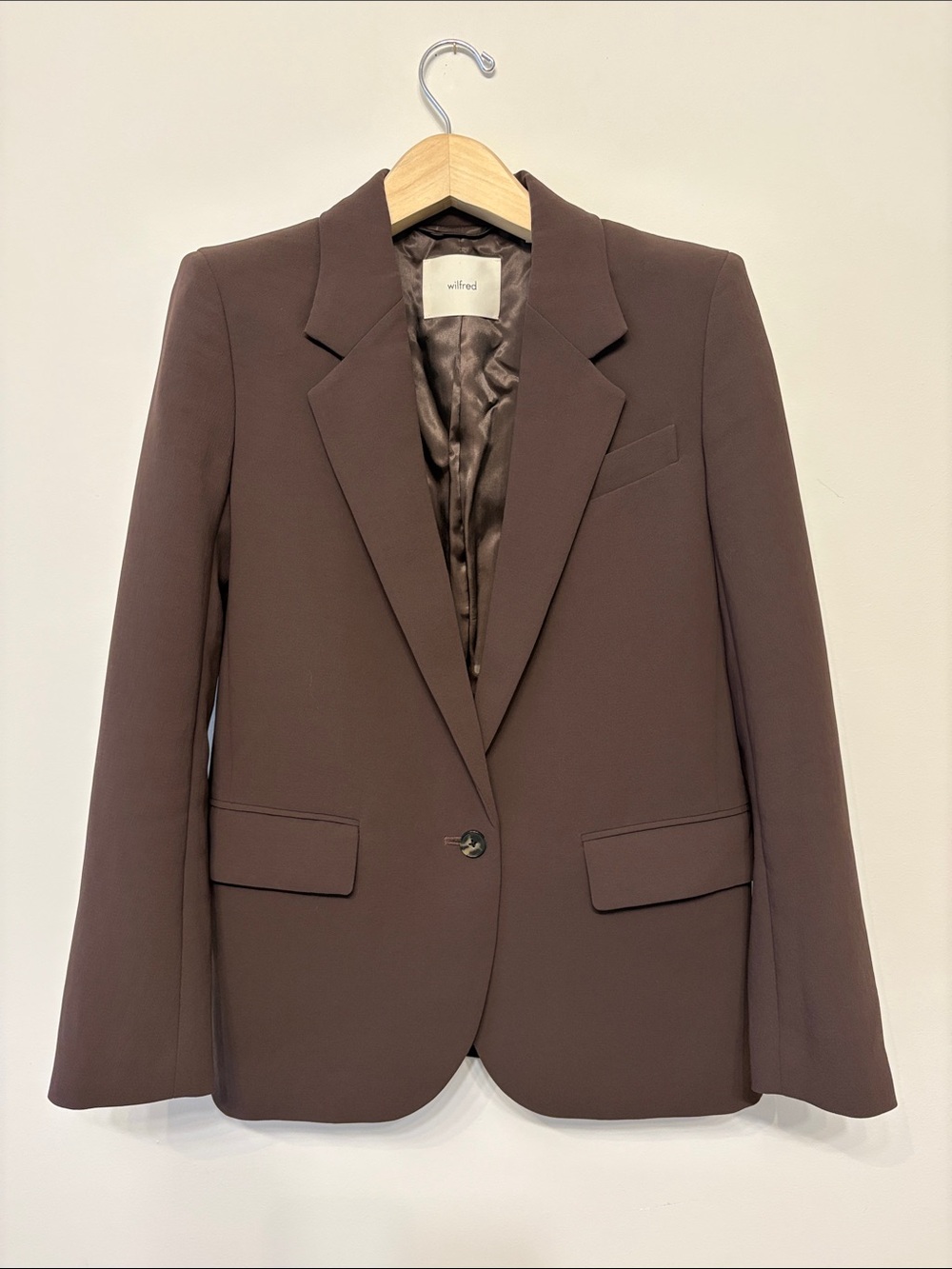 Aritzia Wilfred brown crepette generation blazer sz xxs worn once